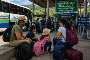 cruzar una frontera en bus